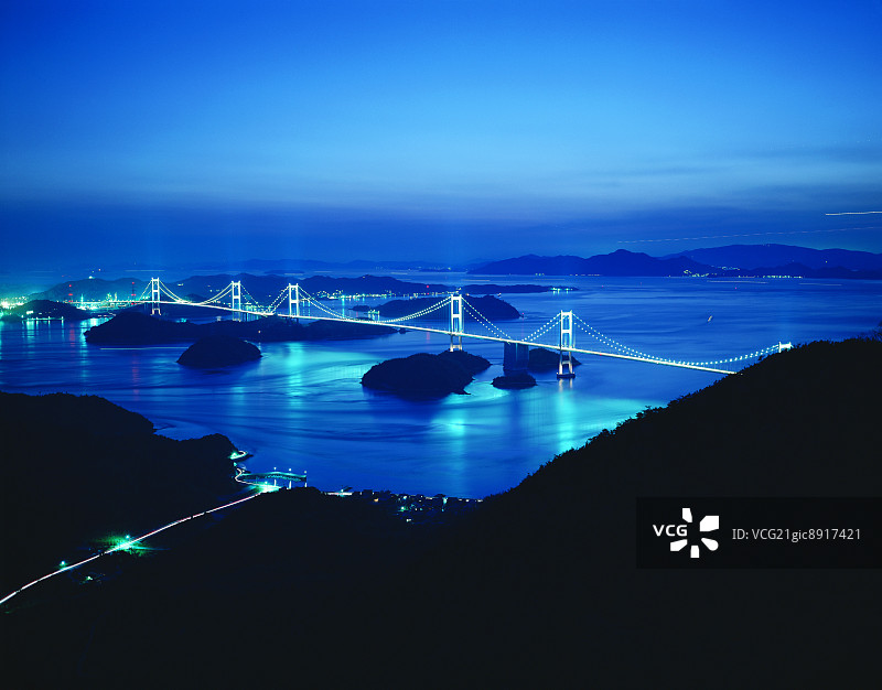 日本爱媛县来岛海峡大桥图片素材