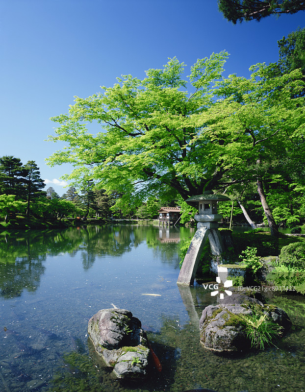 日本石川县兼六园图片素材