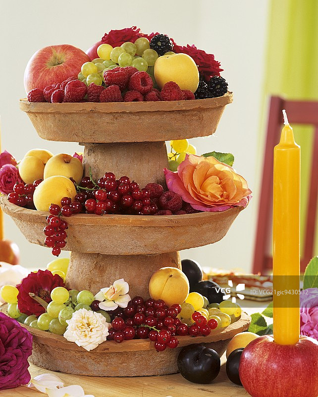 自制水果鲜花分层架图片素材