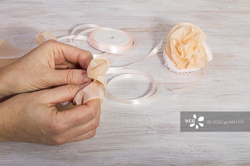 扎丝绸花图片素材