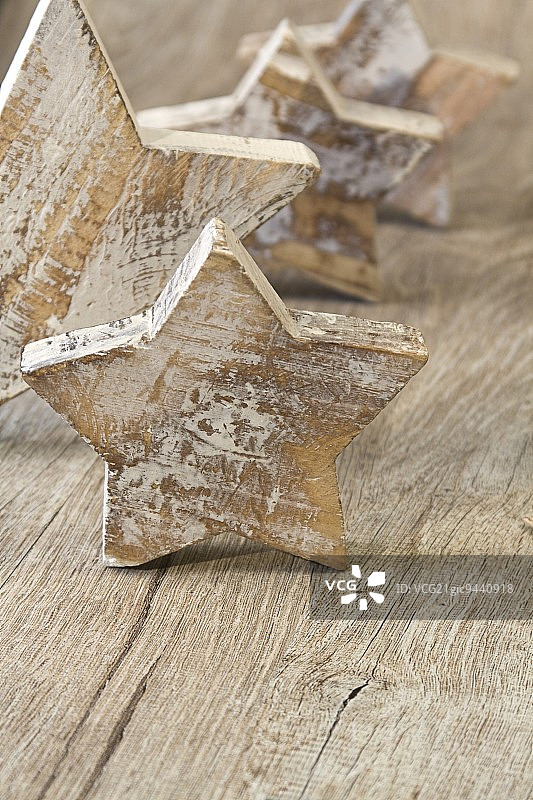 木制圣诞星星图片素材