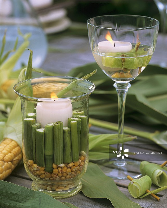 玉米粒和秸秆的风光图片素材