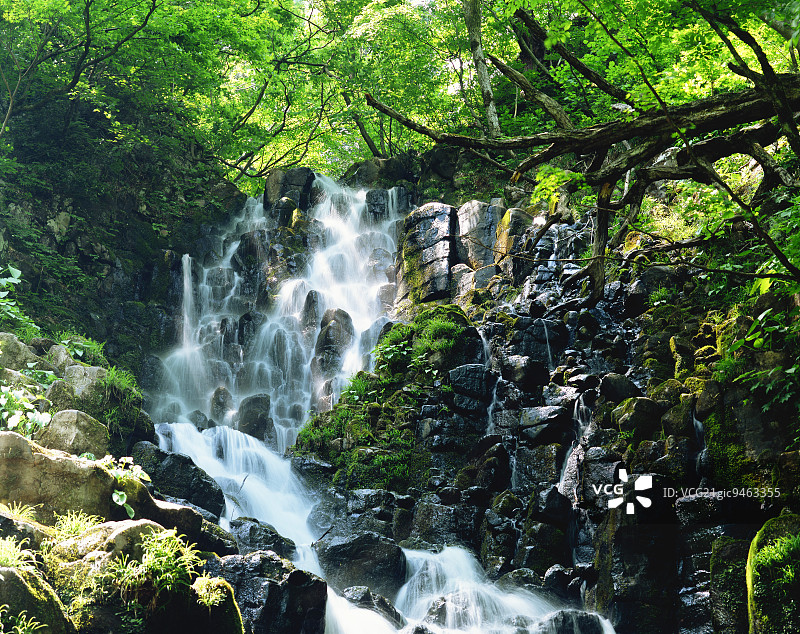 日本新泻县神川瀑布图片素材