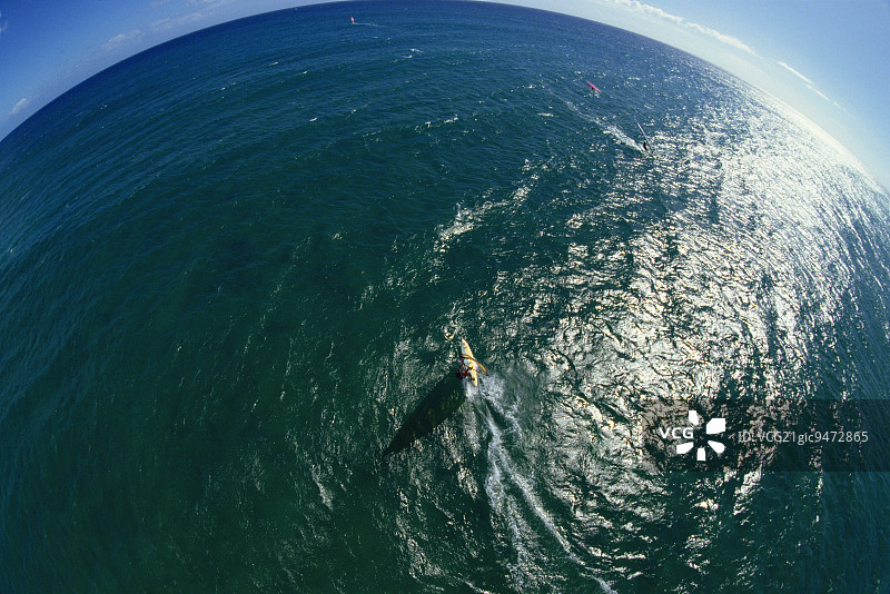夏威夷瓦胡岛的帆板运动图片素材