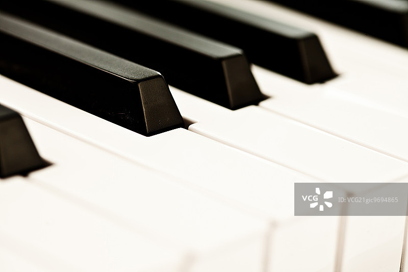 钢琴黑白键盘特写图片素材
