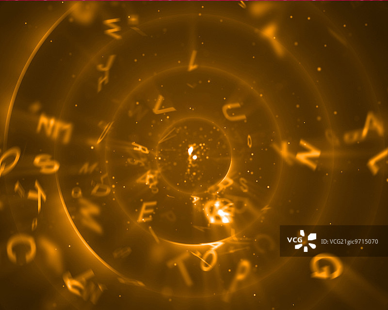金色圆圈内字母背景图片素材