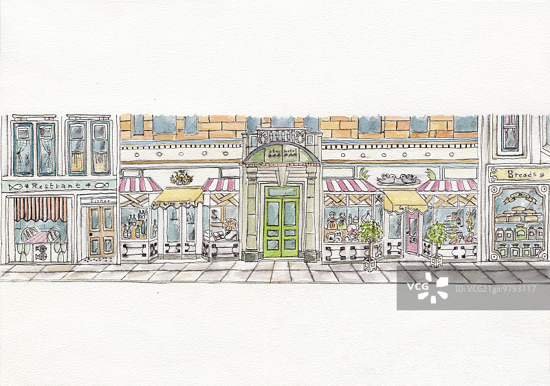 面包店插画图片素材