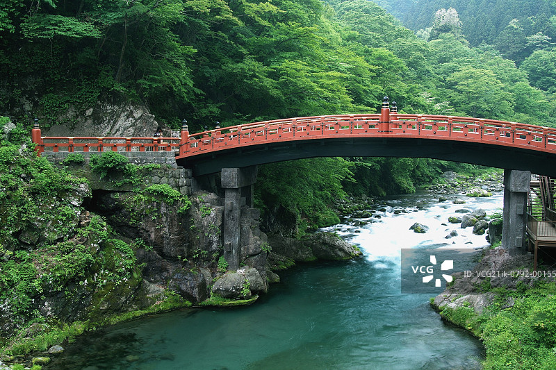 日本栃木县日光市的神桥图片素材