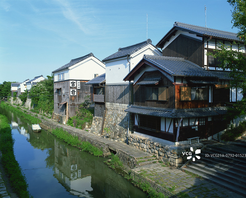 日本滋贺县近江八幡市的景色图片素材