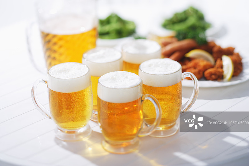 啤酒与美食图片素材