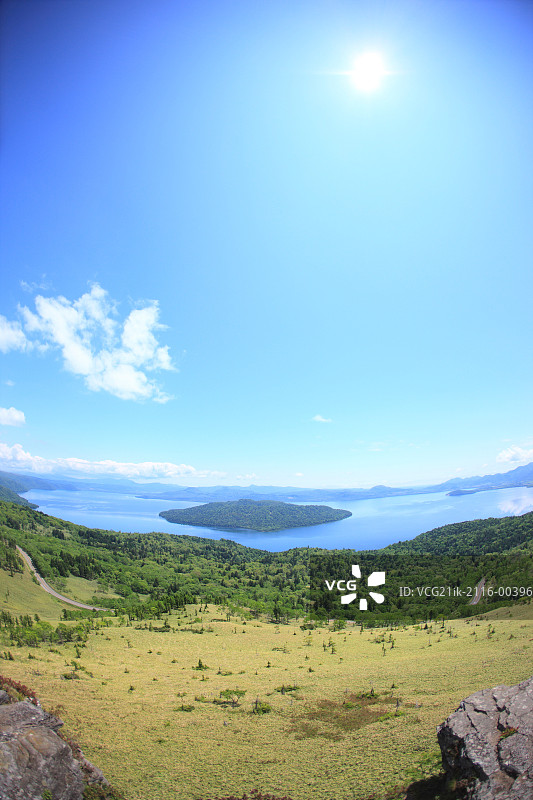 日本北海道屈斜路湖风光图片素材