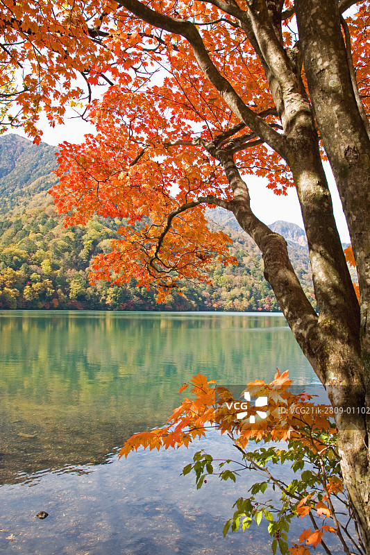 日本栃木县山湖风光图片素材