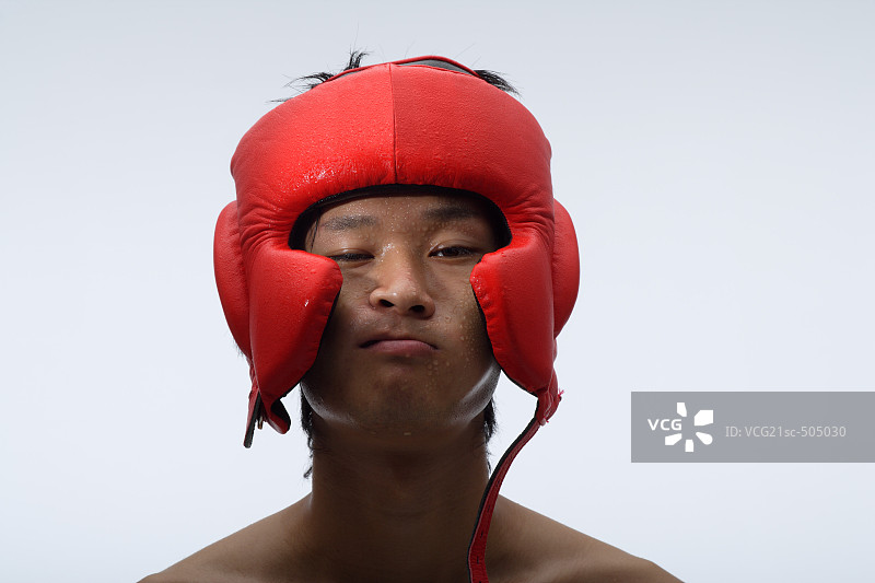 亚洲拳击手肖像图片素材