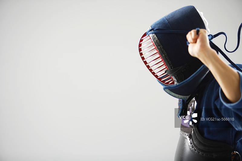 剑道选手固定面罩图片素材