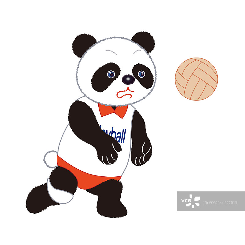 熊猫排球运动员图片素材