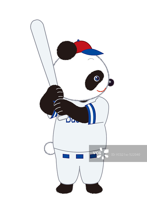 熊猫棒球击球手图片素材