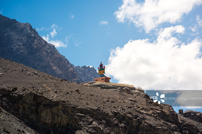 努布拉山谷的迪斯基特修道院图片素材