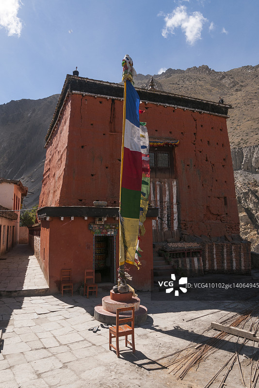 卡格贝尼村，佛教寺庙图片素材