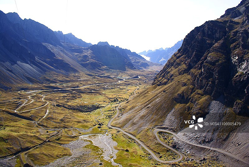 前往玻利维亚永加斯路的路上图片素材