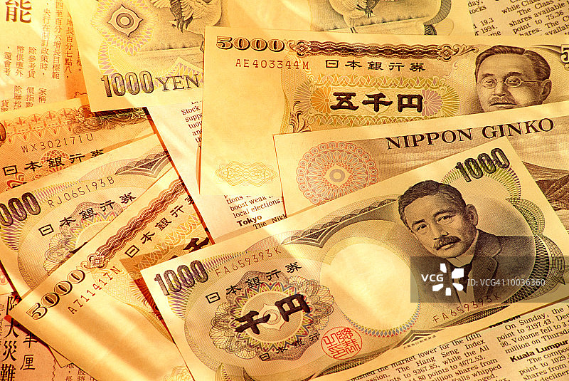 日本银行票据图片素材