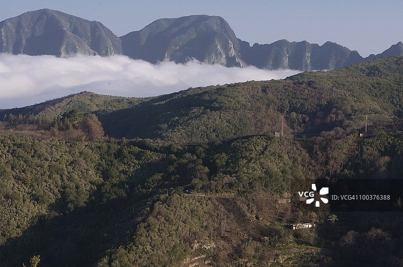 加拉霍奈国家公园山谷风光，联合国教科文组织世界遗产，戈梅拉岛，加那利群岛，西班牙图片素材