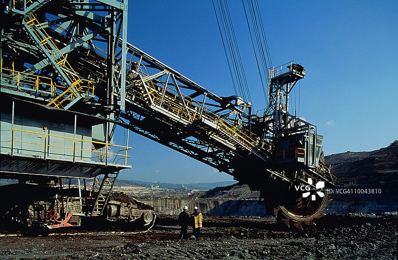 西班牙加利西亚的挖掘机图片素材