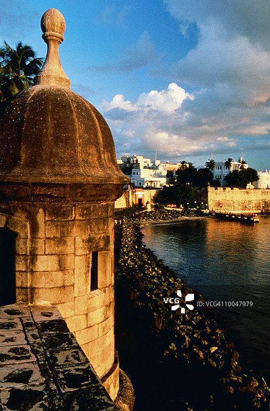 波多黎各旧圣胡安的La Fortaleza图片素材