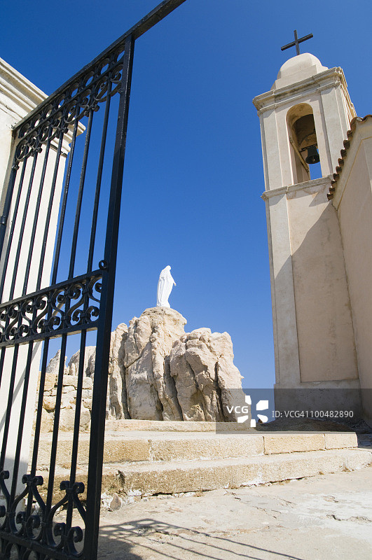 科西嘉卡尔维的塞拉圣母院小教堂图片素材