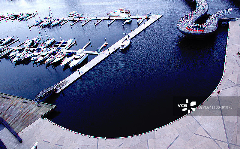 码头鸟瞰图图片素材