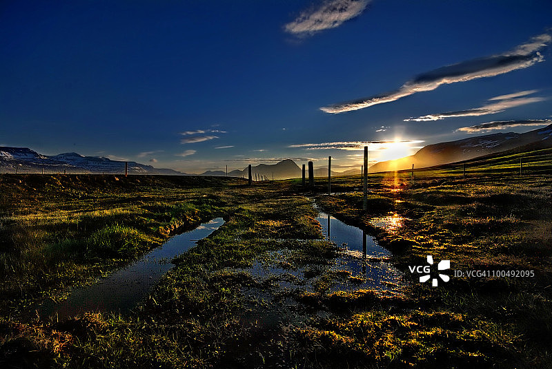 乡村的日落图片素材