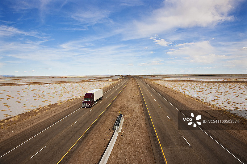 80号州际公路，大盐湖附近图片素材