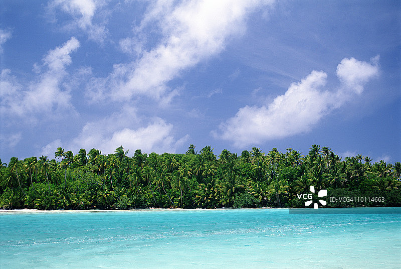库克群岛穆里海滩，波利尼西亚图片素材