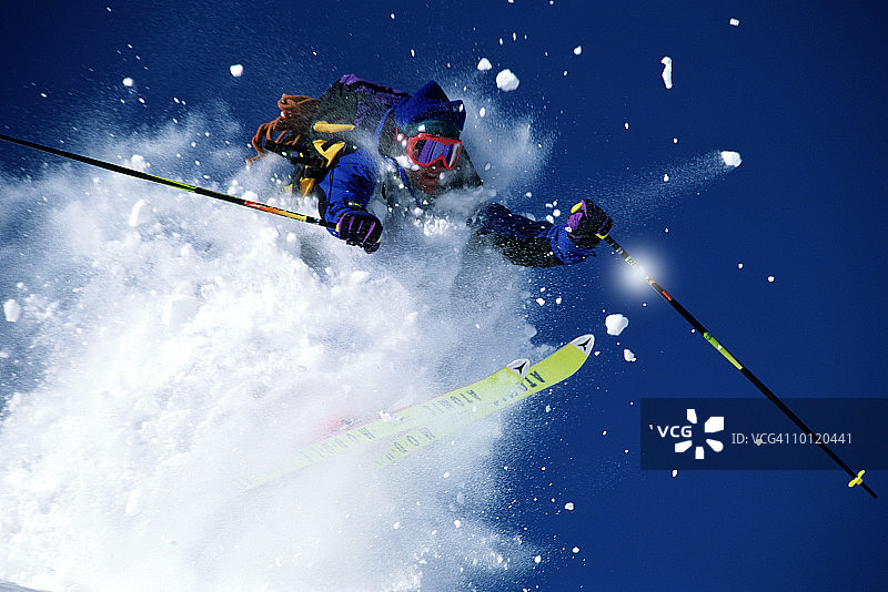 科罗拉多州阿斯彭的滑雪运动图片素材