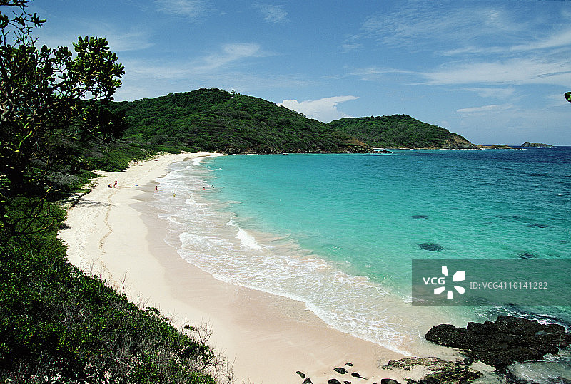 马斯蒂克岛马卡罗尼海滩风光图片素材