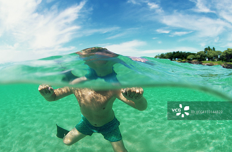 在夏威夷科哈拉海岸浮潜图片素材