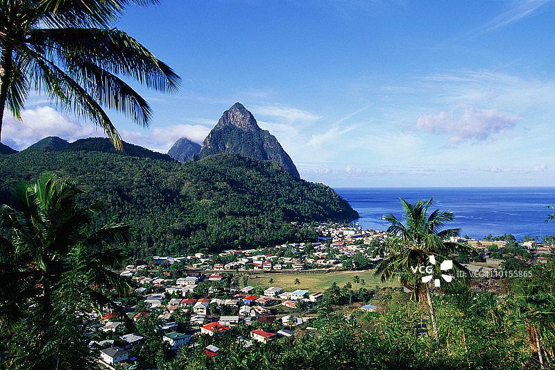 圣卢西亚，加勒比图片素材