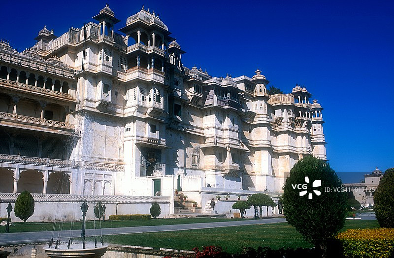印度拉贾斯坦邦乌代浦宫殿图片素材