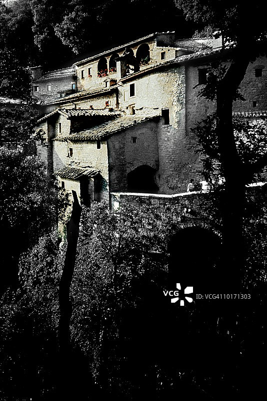 意大利阿西西-卡尔切里监狱隐修院图片素材