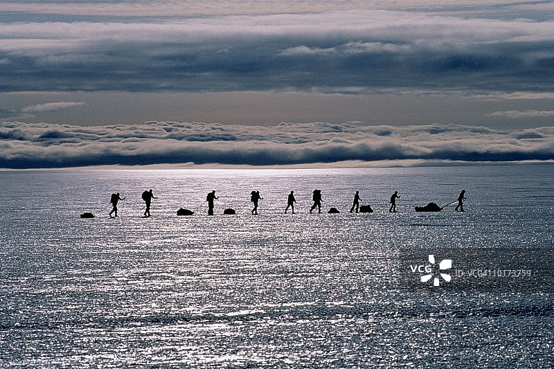 格陵兰岛冰盖徒步图片素材