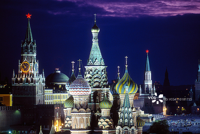 俄罗斯莫斯科克里姆林宫和红场图片素材