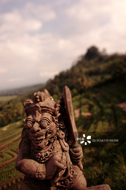 印度尼西亚稻田石雕图片素材