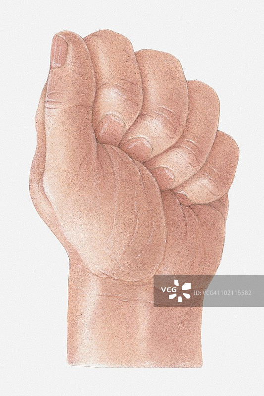 紧握的拳头插画图片素材