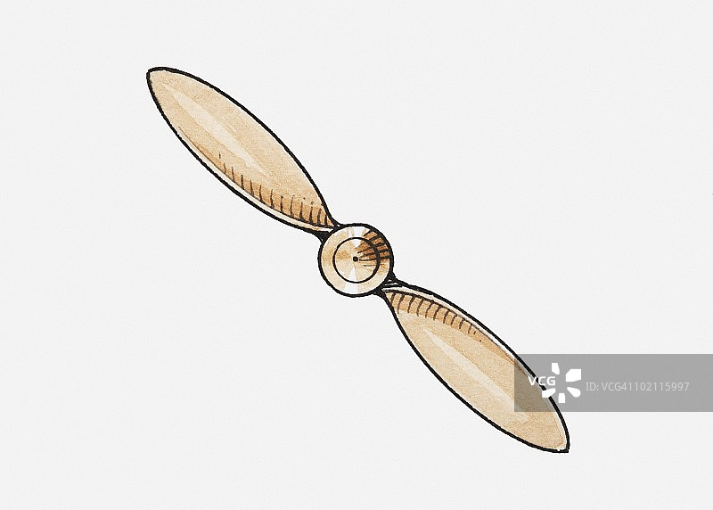 飞机螺旋桨插画图片素材