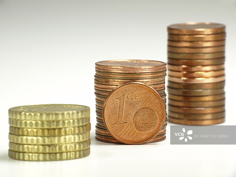 欧元硬币图片素材