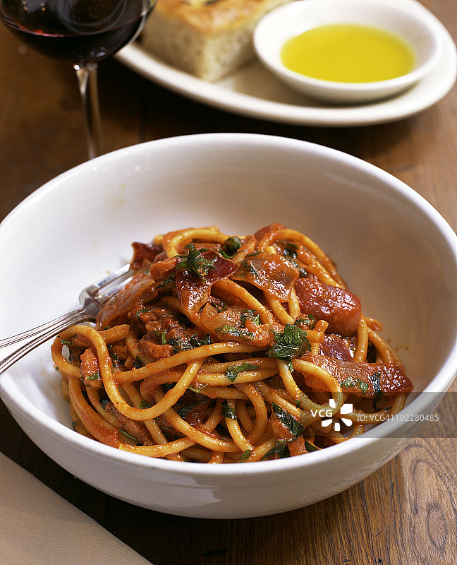 番茄肉酱意大利面图片素材