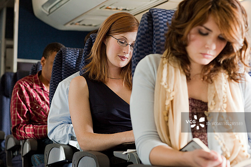 飞机上的乘客图片素材