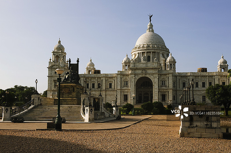 印度西孟加拉邦加尔各答维多利亚纪念馆外墙图片素材