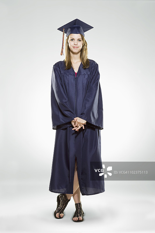 女高中毕业生图片素材