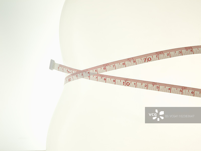 白色气球上的卷尺图片素材