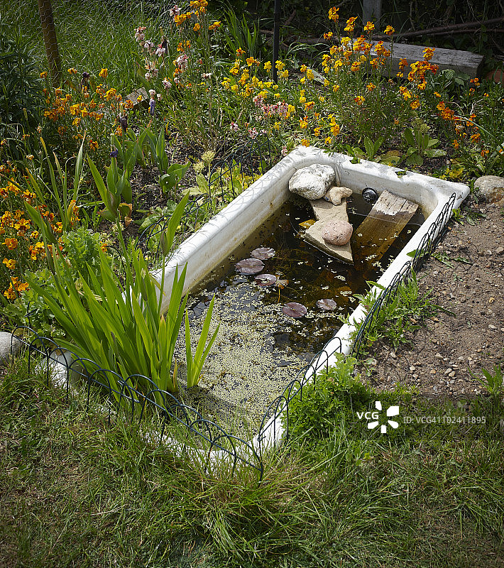 分配地中的池塘图片素材